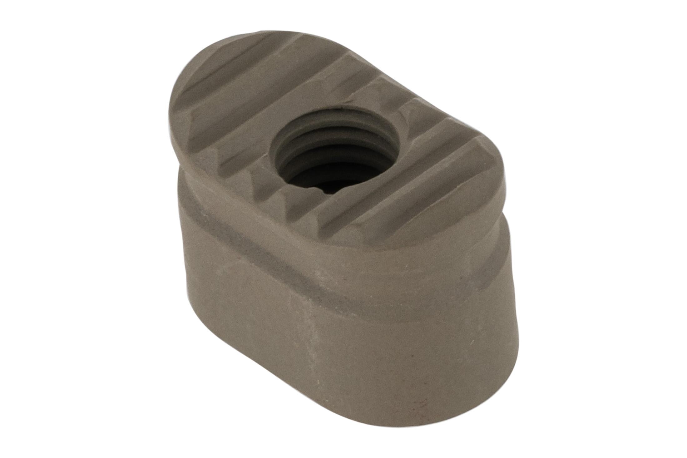Forward Controls Design Heavy Enhanced AR-15 Magazine Release Button - Serrated - FDE
